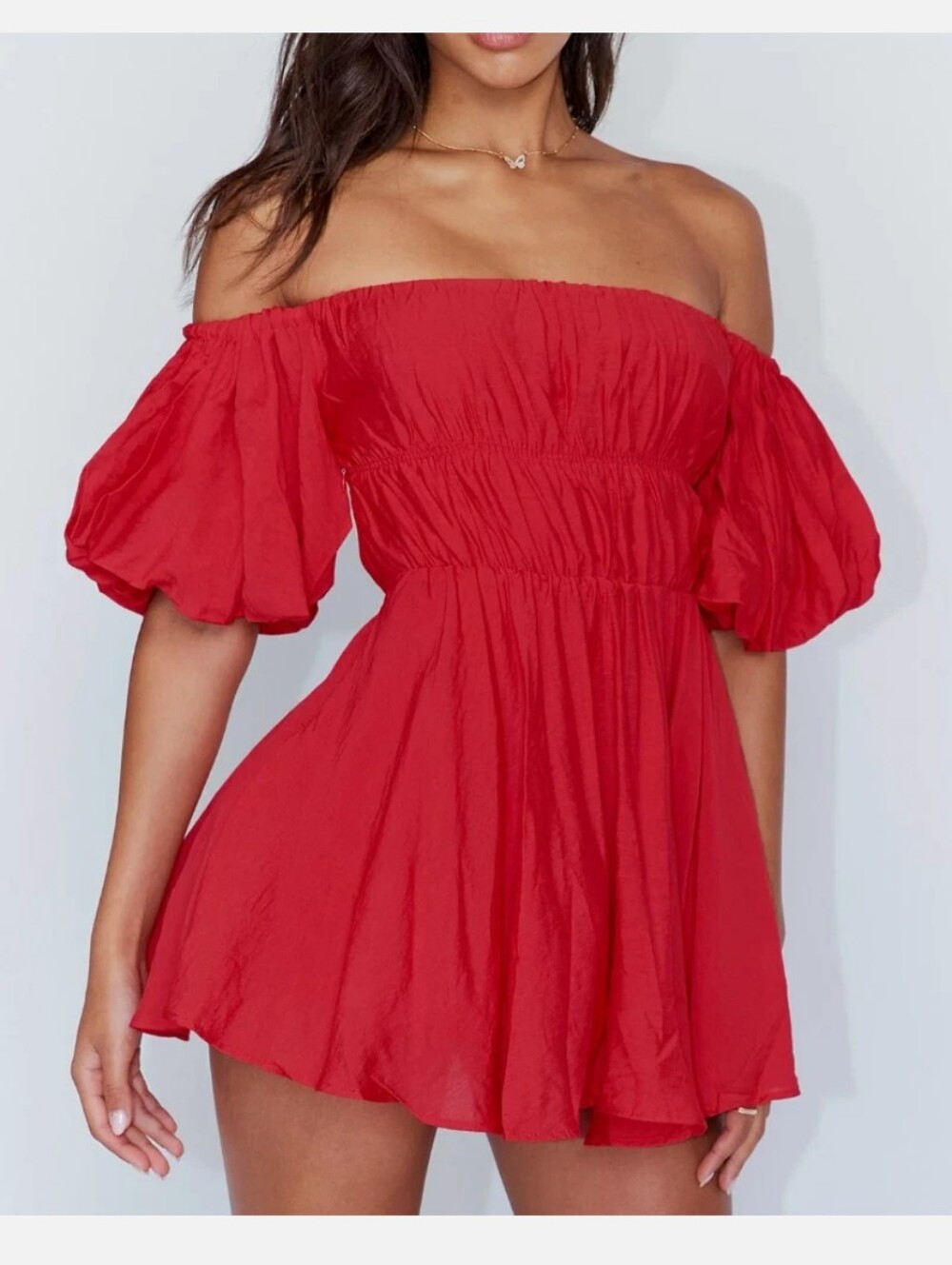 Princess Polly Off The Shoulder Halton Mini Dress Size 6